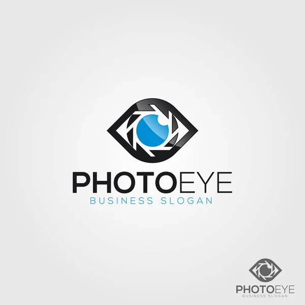 Логотип камеры - фото глаз — стоковый вектор